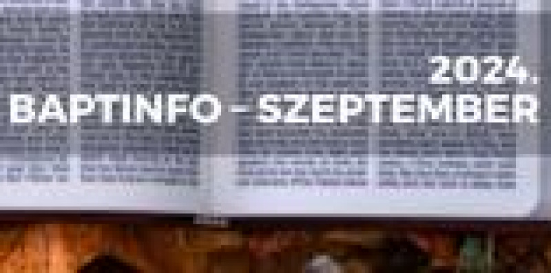 Megjelent a baptistaoktatás őszi hírlevele