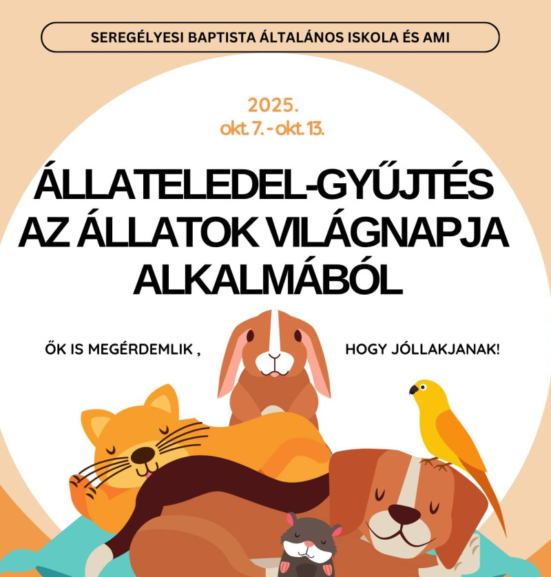 Állateledelt gyűjtünk 