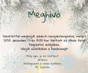 Adventi hangverseny az aulában