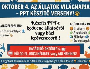 PPT készítő versenyt írtunk ki 
